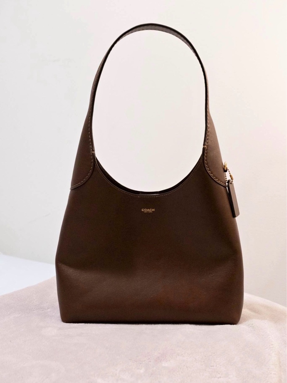 Coach Dark Brown Leather Hobo Shoulder Bag